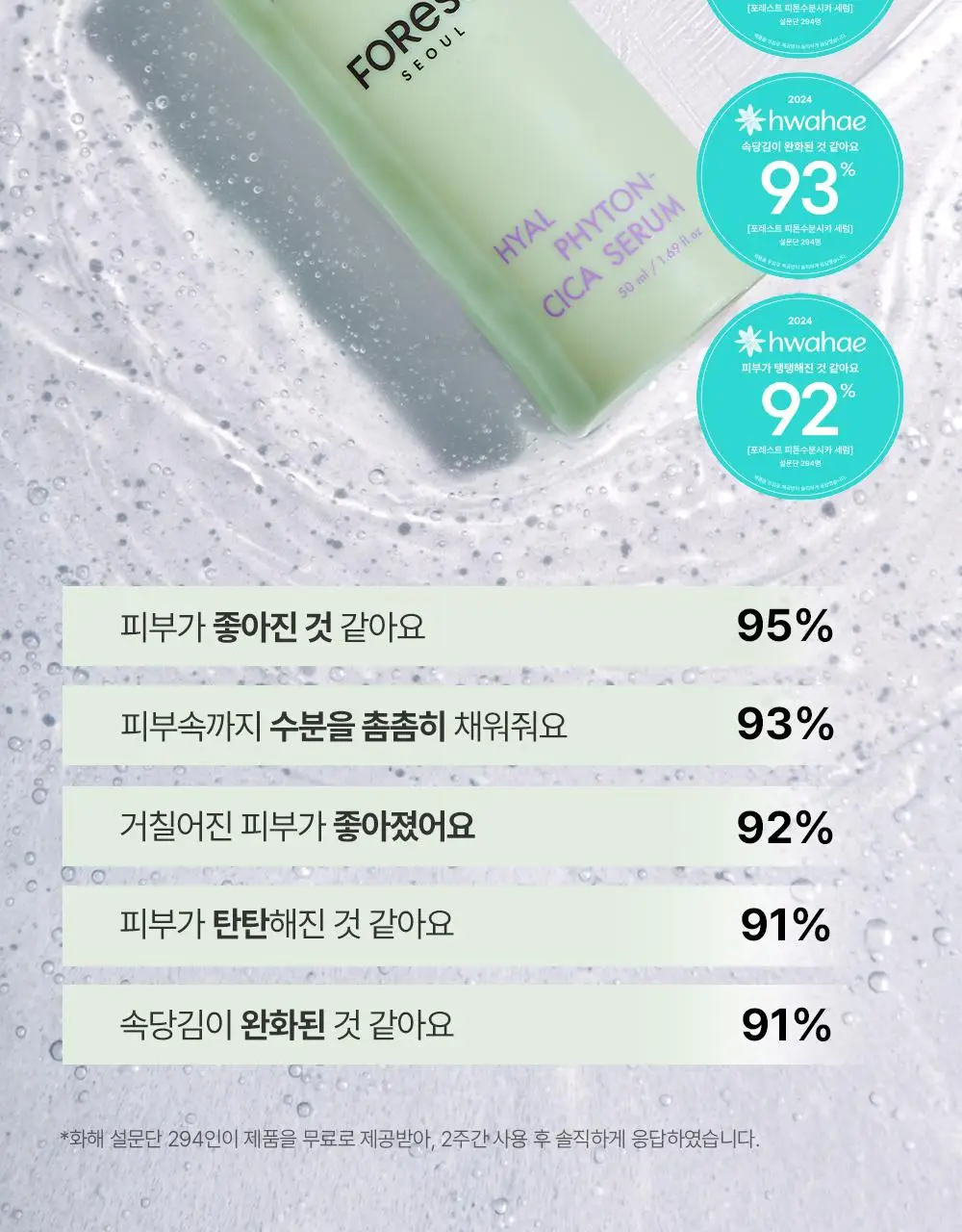 [청담샵 화잘먹/속수분]  포레스트 서울 히알 피톤시카 세럼 50ml 상세페이지 16
